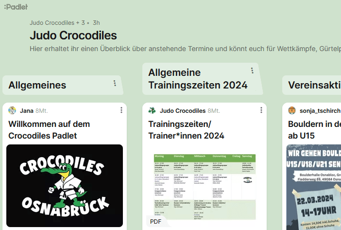 Exterior or interior of Judo Crocodiles